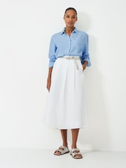 Crew Clothing Company Blue Linen Blend Shirt - Image 3 of 5