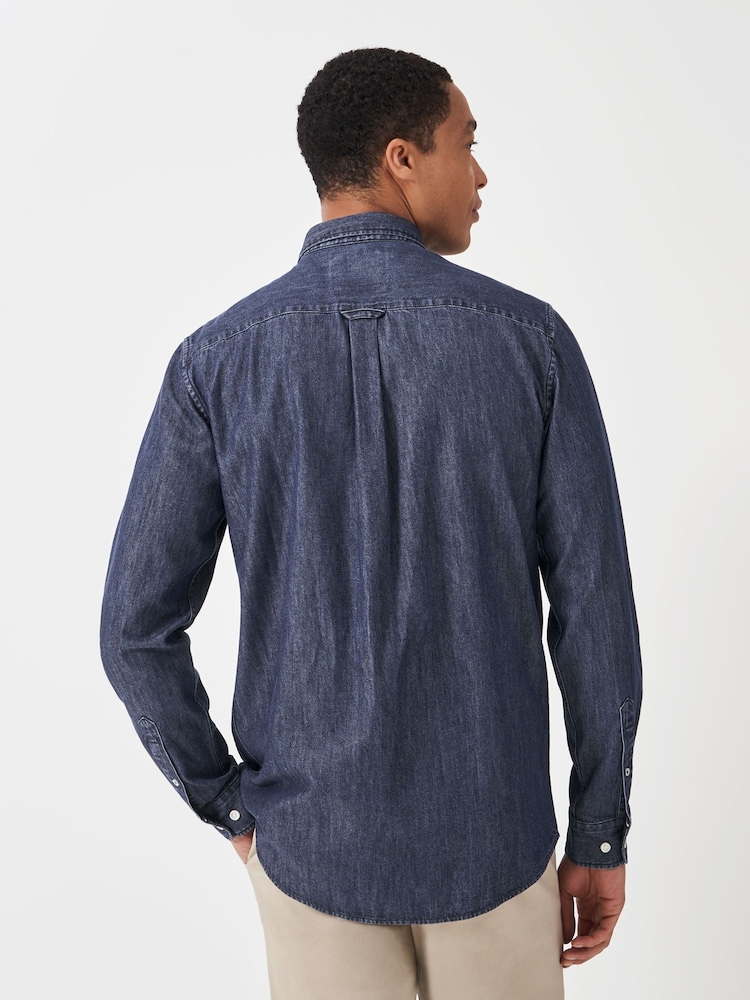 Crew Clothing Company Washed Denim 100% Cotton Overshirt - صورة 2 من 5