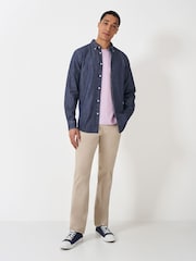 Crew Clothing Company Washed Denim 100% Cotton Overshirt - صورة 3 من 5
