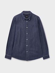 Crew Clothing Company Washed Denim 100% Cotton Overshirt - صورة 5 من 5