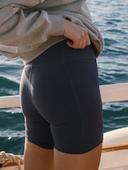 Chelsea Peers Grey SoftSculpt Rib Cycling Shorts - Image 2 of 5