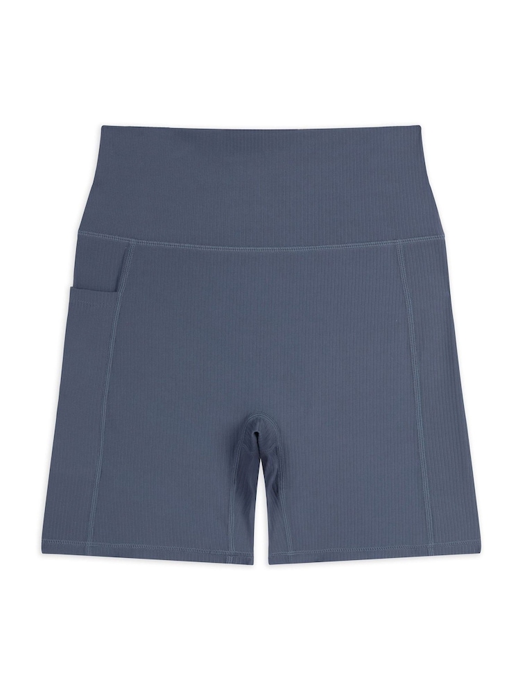 Chelsea Peers Grey SoftSculpt Rib Cycling Shorts - Image 5 of 5