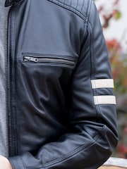 Preto - Lakeland Leather Charlie II Racer Jacket - Imagem 2 de 5