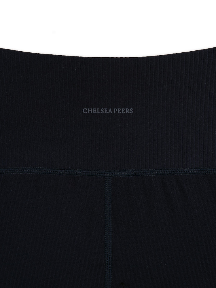 Chelsea Peers Black SoftSculpt Rib Cycling Shorts - Image 5 of 5