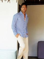 Aspiga Blue Mens100% Cotton Shirt - Image 4 of 4