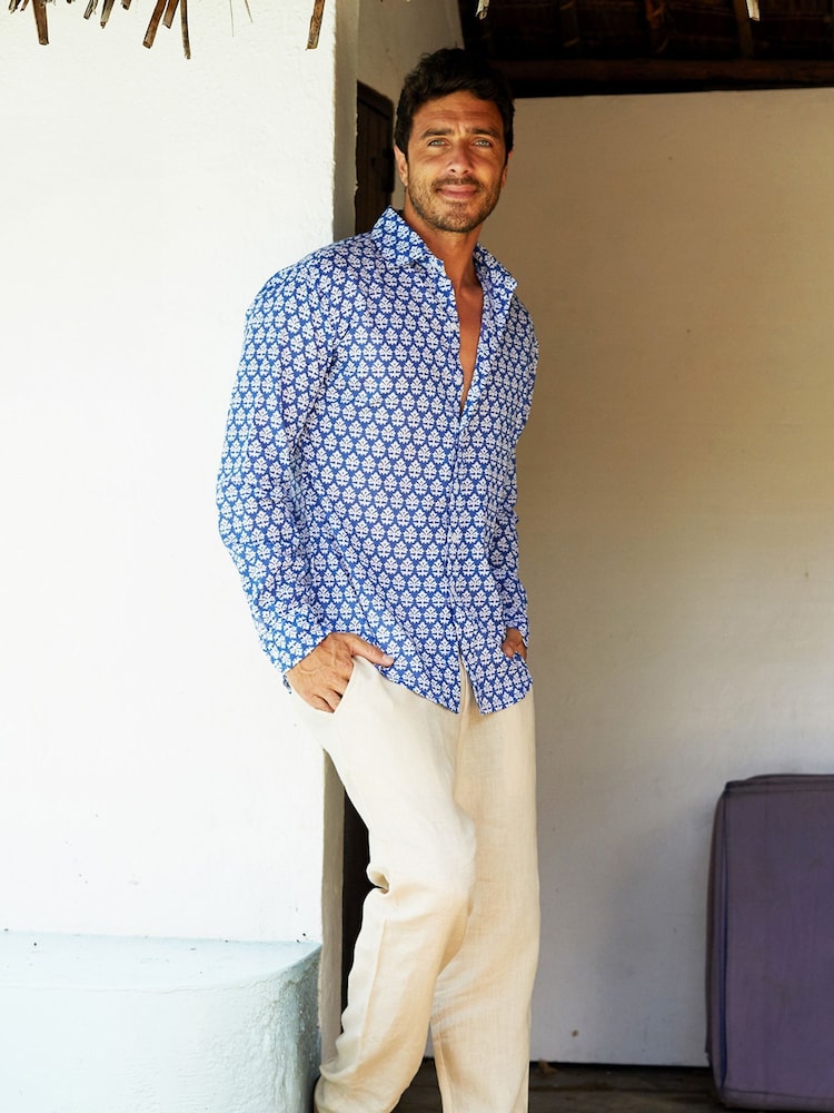 Aspiga Blue Mens100% Cotton Shirt - Image 4 of 4