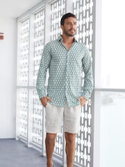 Aspiga Natural Mens100% Cotton Shirt - Image 1 of 5