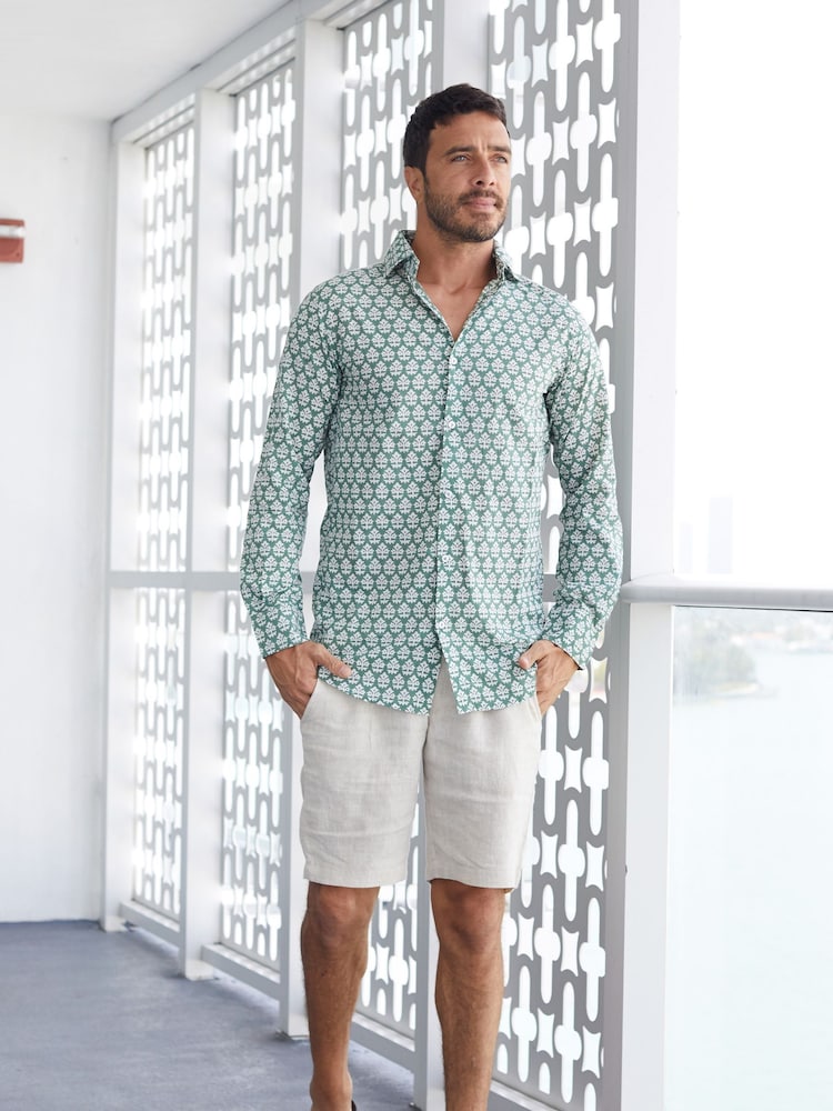 Aspiga Natural Mens100% Cotton Shirt - Image 1 of 5