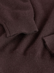 Chocolate Brown 100% Cashmere Crew Neck Jumper - Image 7 of 8