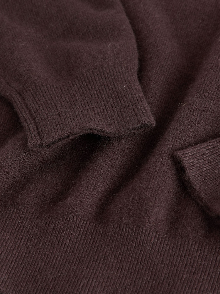 Chocolate Brown 100% Cashmere Crew Neck Jumper - Image 7 of 7 Chocolate Brown 100% Cashmere Crew Neck Jumper - Image 7 of 7