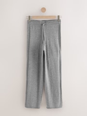 Grey Wool Cashmere Blend Co-Ord Knitted Joggers - Image 1 of 3
