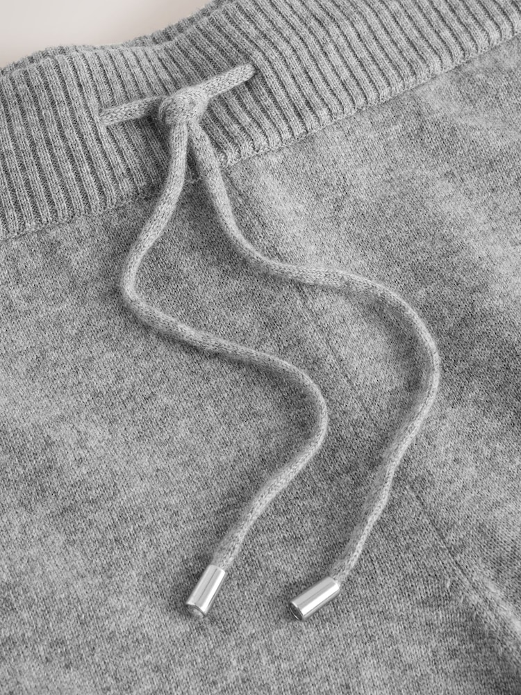 Grey Wool Cashmere Blend Co-Ord Knitted Joggers - Image 3 of 3