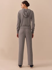 Grey Wool Cashmere Blend Co-Ord Knitted Joggers - Image 4 of 8
