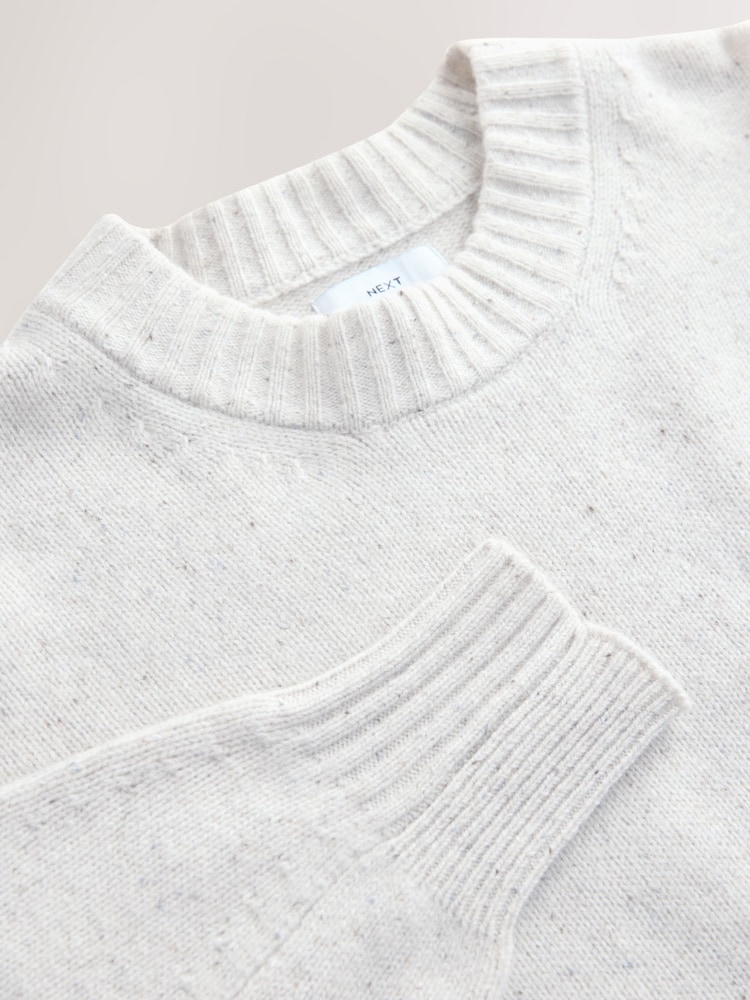 Neutrale Farbe - 100% Merino Wool N.Premium Neppy Jumper - Bild 8 von 8