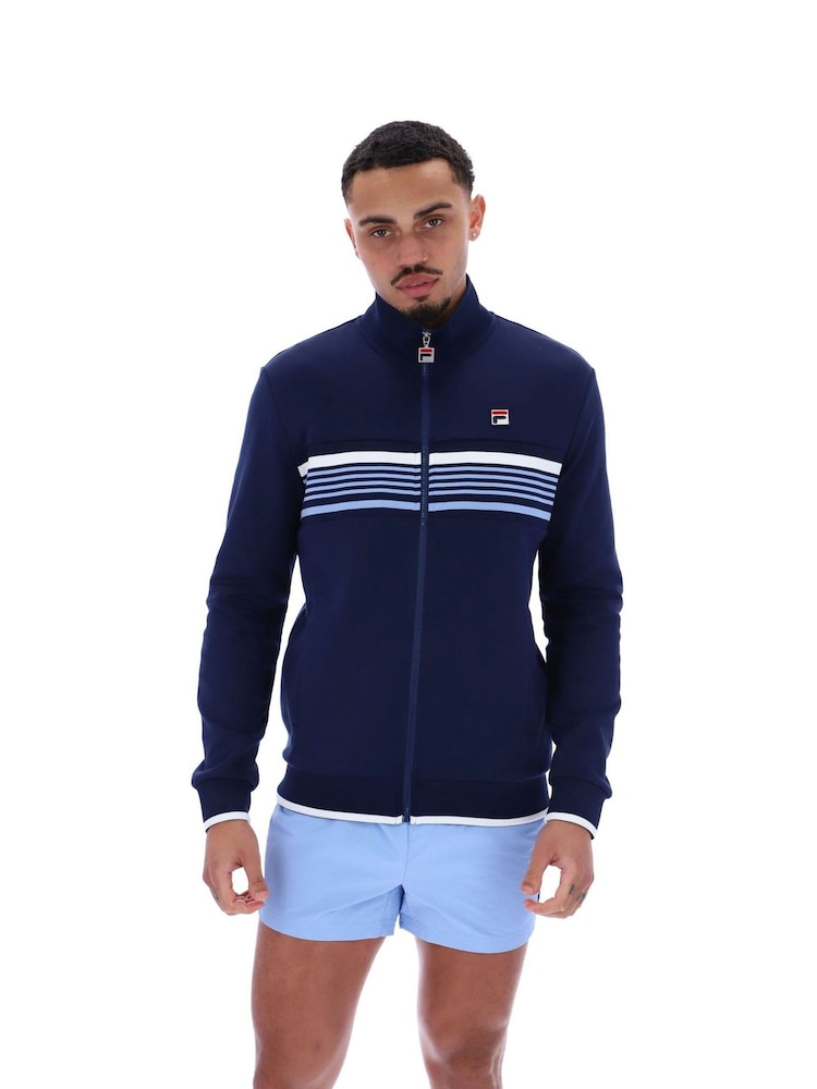 Fila Blue Vasco Cut and Sew Track Jacket  Jacquard Tape - Image 4 of 4