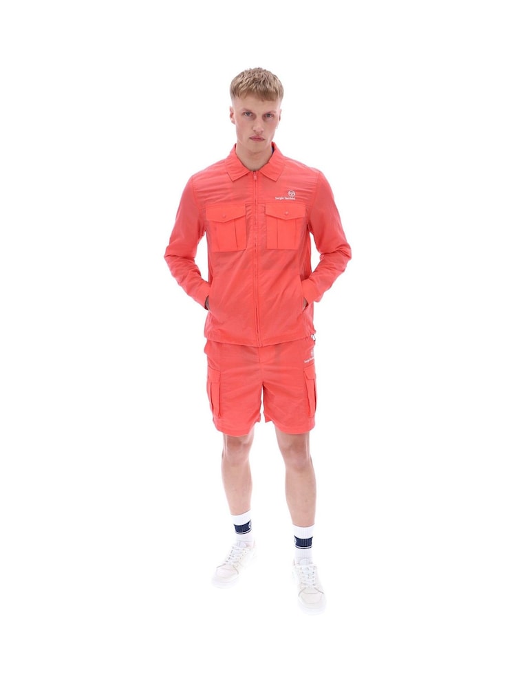 Sergio Tacchini Orange Regular Fit Luciano Shacket - Image 4 of 4