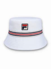 Blanco - Fila Jojo Fbox And Heritage Stipe Bucket 100% Cotton Hat - Imagen 2 de 4