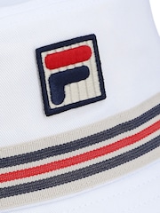 Blanco - Fila Jojo Fbox And Heritage Stipe Bucket 100% Cotton Hat - Imagen 4 de 4