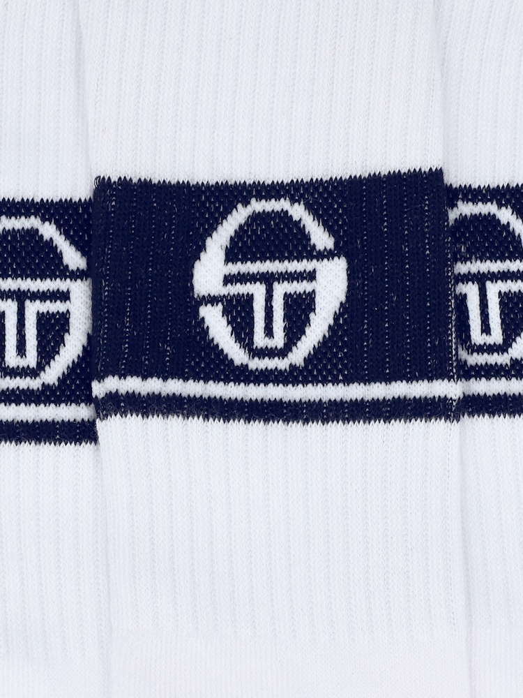 Sergio Tacchini White Koos 3PK Performance Crew Socks - Image 3 of 3