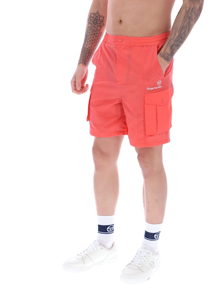 Sergio Tacchini Orange Santino Shorts With Pockets - Image 1 of 4