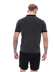 Fila Patton Jacquard Stripe 100% Cotton Polo Shirt - Image 2 of 5