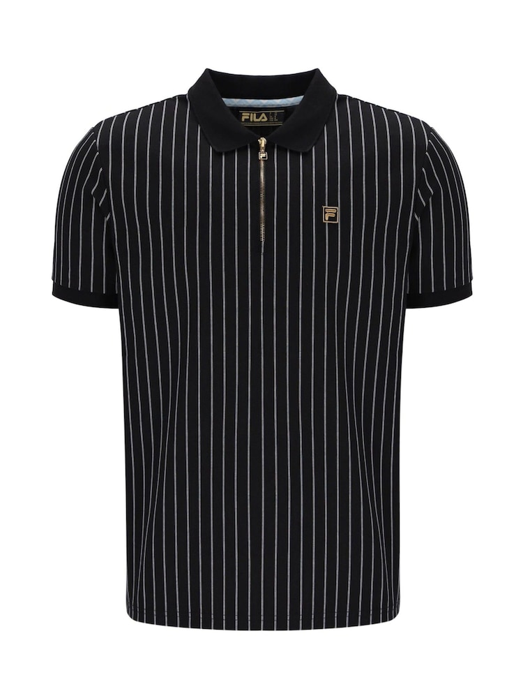 Fila Patton Jacquard Stripe 100% Cotton Polo Shirt - Image 5 of 5