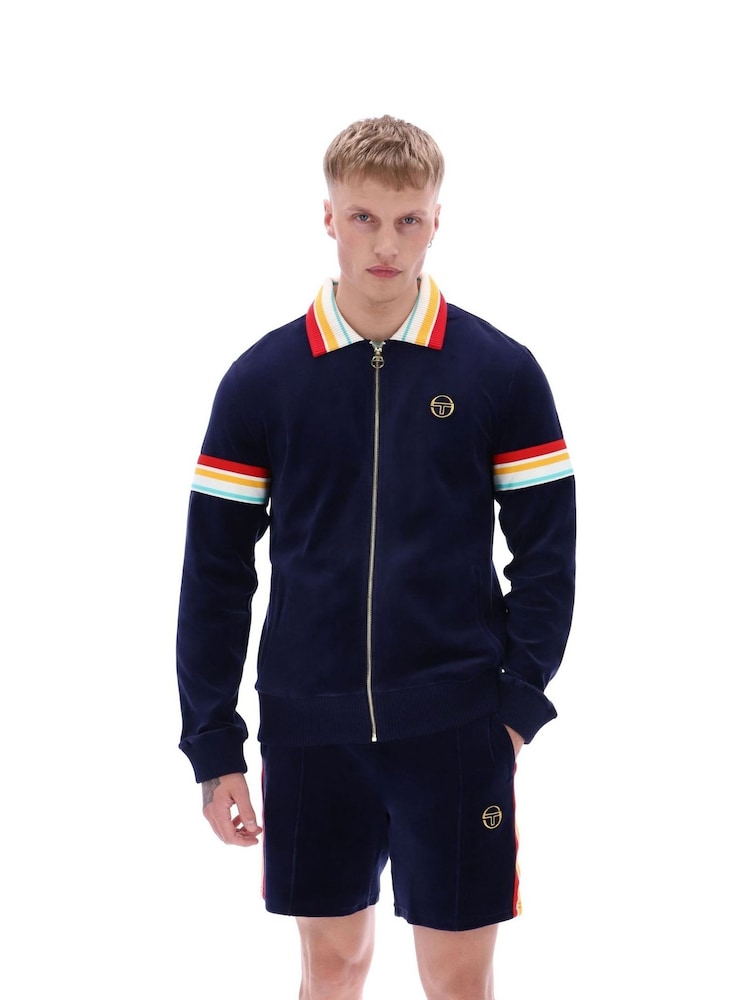 Sergio Tacchini Blue Slice TJ Velour Track Jacket - Image 1 of 4