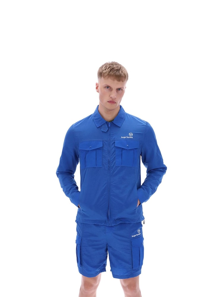 Sergio Tacchini Blue Regular Fit Luciano Shacket - Image 1 of 4