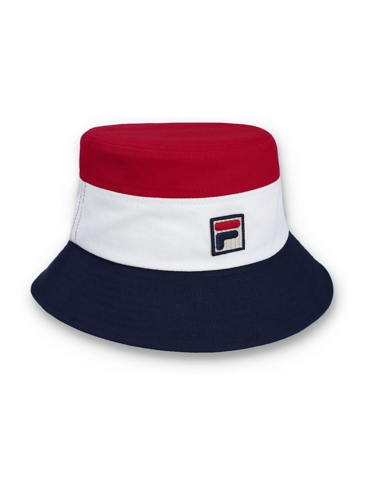 Rojo - Fila Marco Tri Colour Bucket 100% Cotton Hat With Heritage Logo - Imagen 1 de 4
