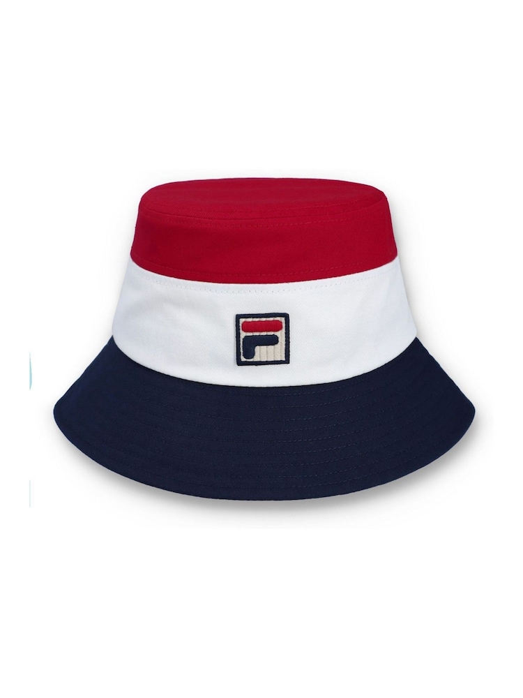 Rojo - Fila Marco Tri Colour Bucket 100% Cotton Hat With Heritage Logo - Imagen 2 de 4