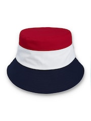 Rojo - Fila Marco Tri Colour Bucket 100% Cotton Hat With Heritage Logo - Imagen 3 de 4
