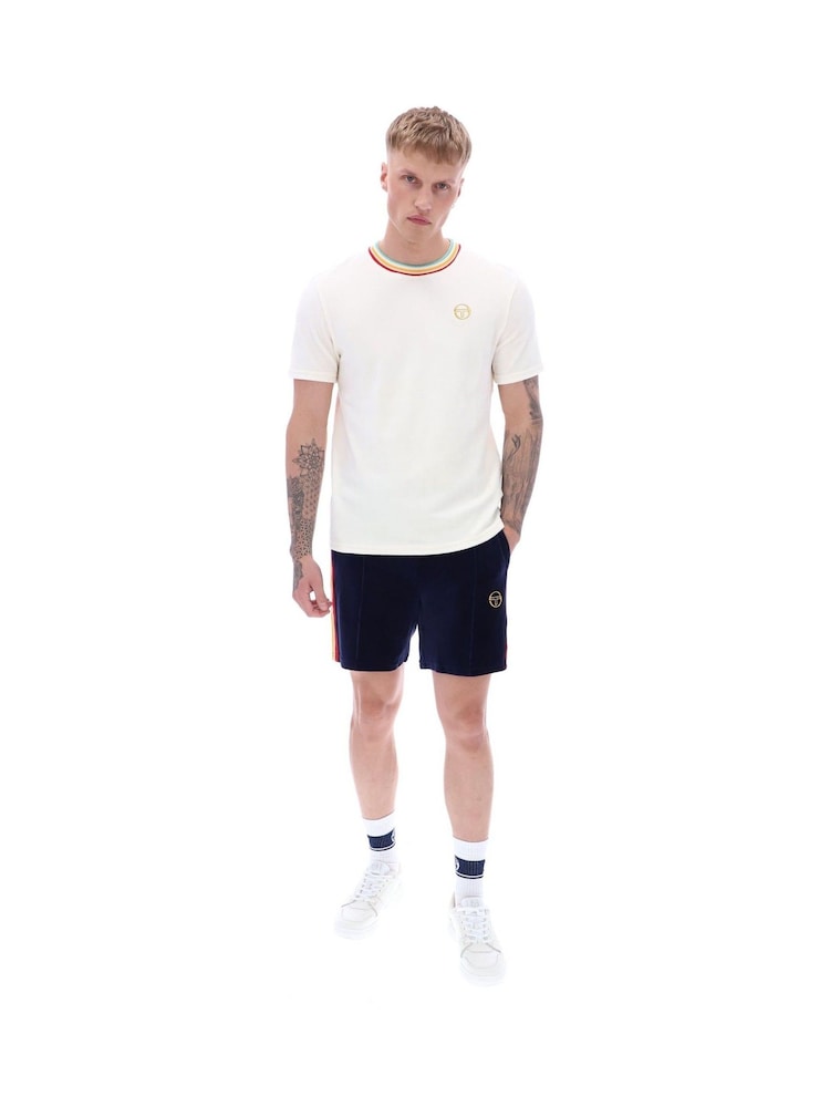 Sergio Tacchini White Slice Velour T-Shirt - Image 2 of 4