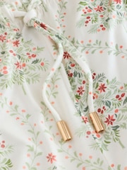 Laura Ashley Ecru Long Sleeve Jersey Woven Christmas Pyjamas - Image 15 of 15