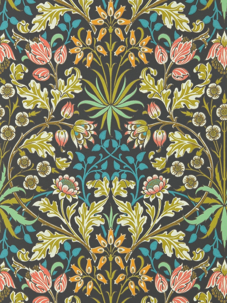Morris & Co Enchanted Green Hyacinth Bedford Park A4 Wallpaper Sample - Image 1 of 1