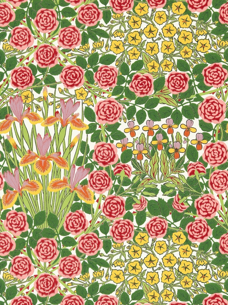 Morris & Co Sunburst Campanula Bedford Park A4 Wallpaper Sample - Image 1 of 1