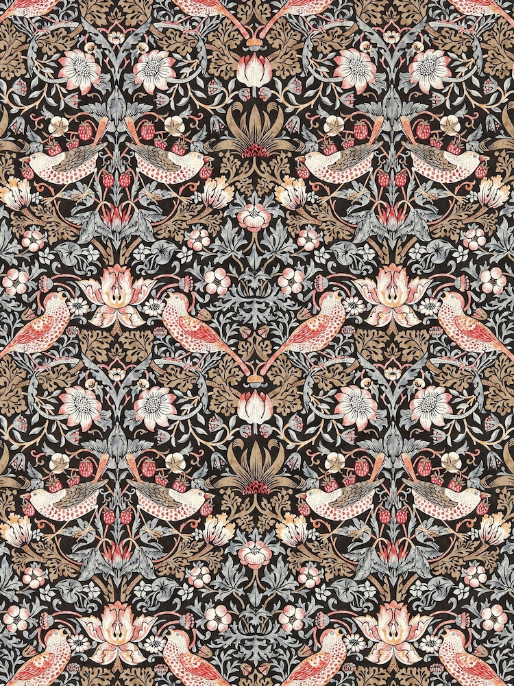 Morris & Co Old Fashioned Strawberry Thief Bedford Park A4 Wallpaper Sample - Image 1 of 1