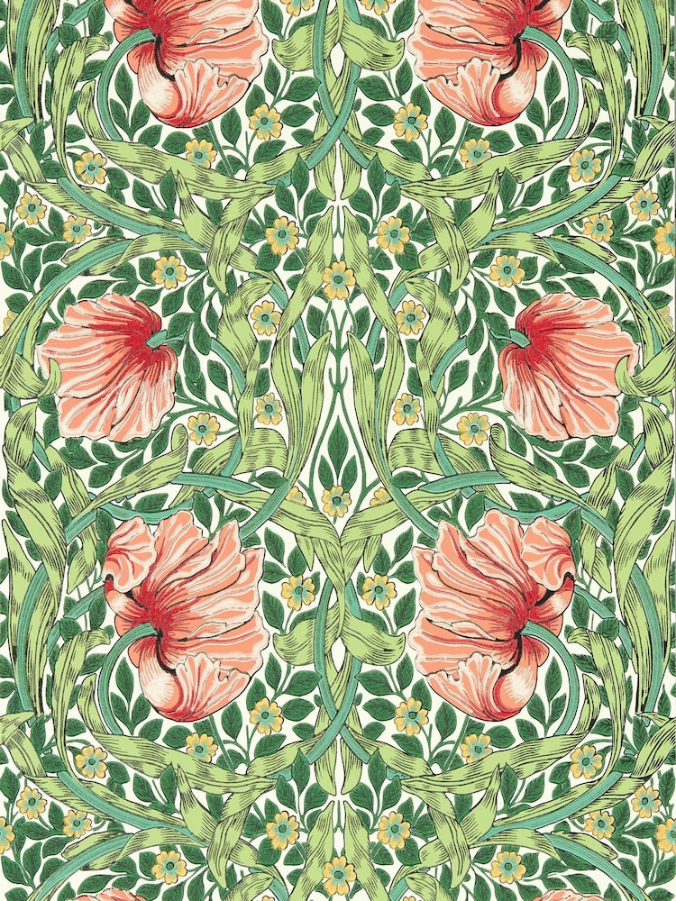 Morris & Co Shamrock or Watermelon Pimpernel Bedford Park A4 Wallpaper Sample - Image 1 of 1