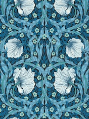 Morris & Co Midnight or Opal Pimpernel Bedford Park A4 Wallpaper Sample - Image 1 of 1
