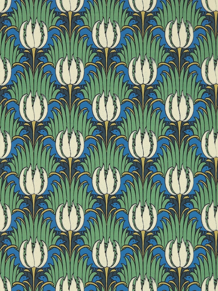 Morris & Co Goblin Green Raven Tulip & Bird Bedford Park A4 Wallpaper Sample - Image 1 of 1 Morris & Co Goblin Green Raven Tulip & Bird Bedford Park A4 Wallpaper Sample - Image 1 of 1