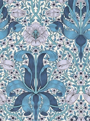 Morris & Co Indigo or Lilac Spring Thicket Bedford Park A4 Wallpaper Sample - Image 1 of 1