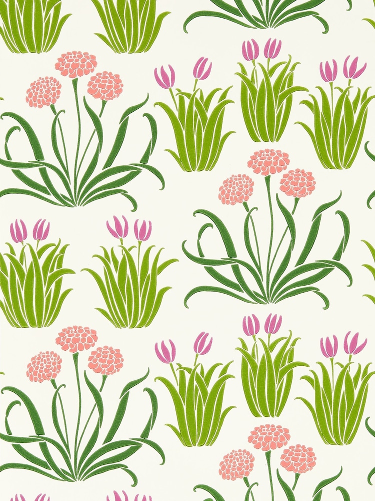 Morris & Co Tulip Fields Glade Bedford Park A4 Wallpaper Sample - Image 1 of 1