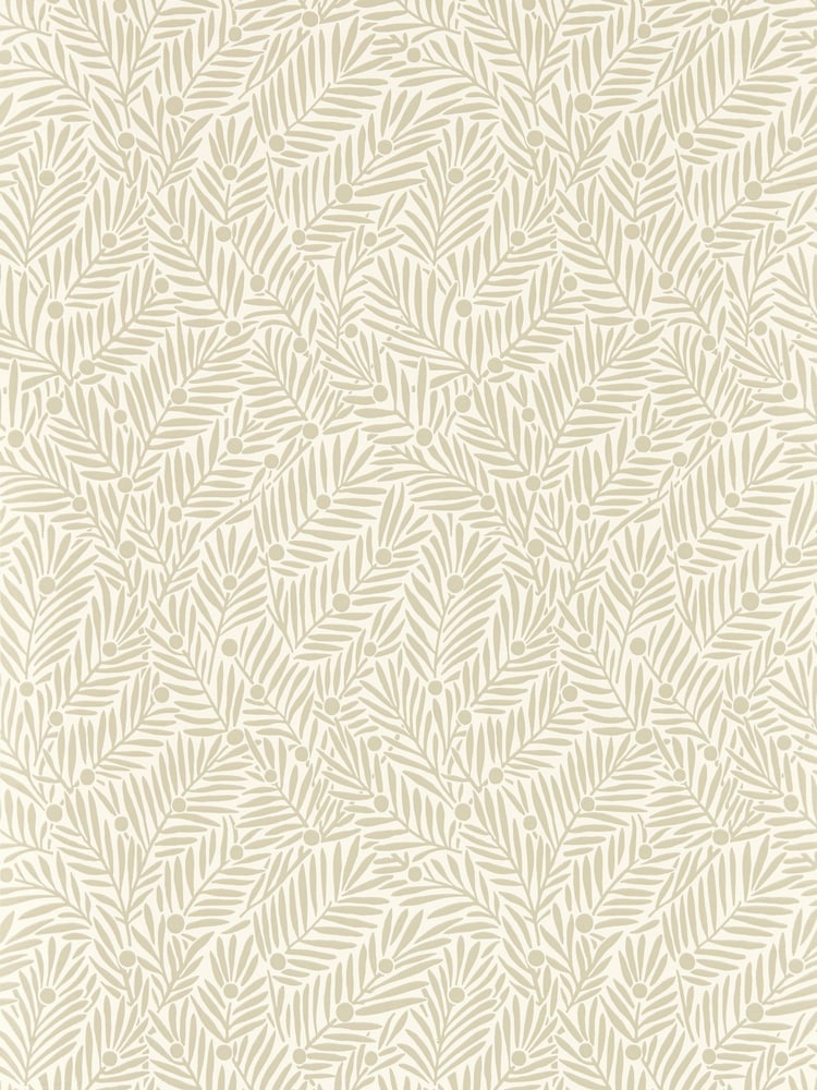 Morris & Co Rice Paper Yew & Aril Bedford Park A4 Wallpaper Sample - Image 1 of 1