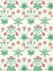 Morris & Co Strawberry Fields Daisy Bedford Park A4 Wallpaper Sample - Image 1 of 1