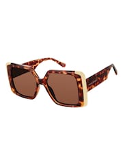 Prive Revaux Brown Glam Me Square Sunglasses - Image 2 of 3