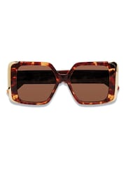 Prive Revaux Brown Glam Me Square Sunglasses - Image 3 of 3