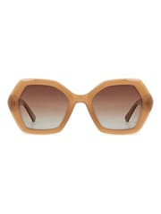 Prive Revaux Nude Vero Beach Rectangular Geometrical Sunglasses - Image 1 of 4