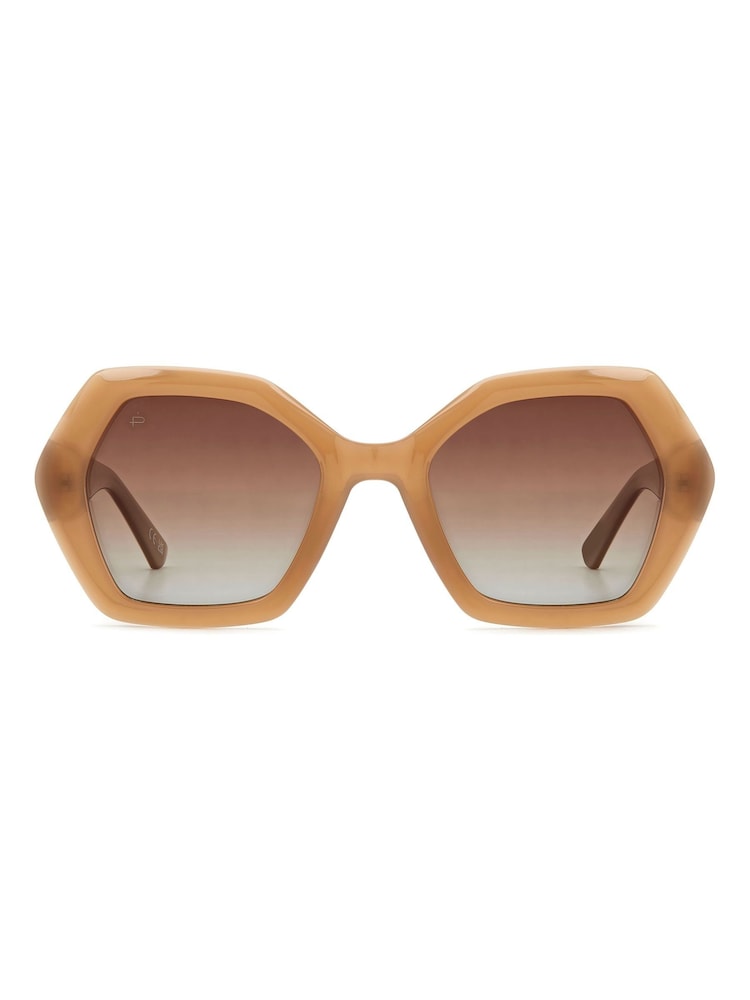 Prive Revaux Nude Vero Beach Rectangular Geometrical Sunglasses - Image 1 of 4