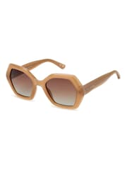 Prive Revaux Nude Vero Beach Rectangular Geometrical Sunglasses - Image 2 of 4