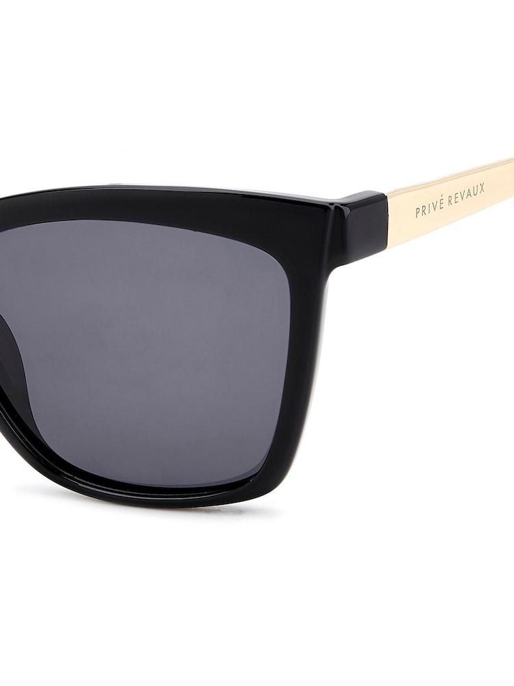 Prive Revaux Black Art Crawl Square Sunglasses - Image 4 of 4