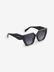 Prive Revaux Black Backstage Rectangular Sunglasses - Image 1 of 1